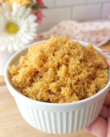 Brown Sugar Substitute in a white ramekin
